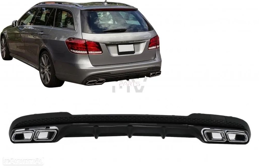 Difusor com Ponteiras Mercedes E W212 (2013 a 2016) Look E63 Amg - 9
