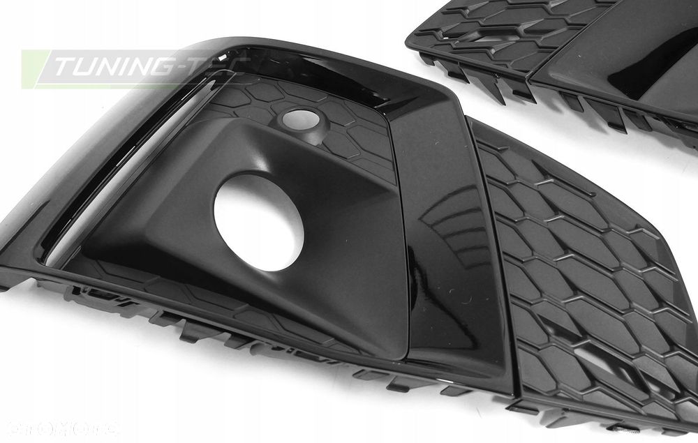 Kratka Atrapa Zaślepka zderzak przod Tuning Black Audi A5 b9 8w6 f5 Lift 19 - 2
