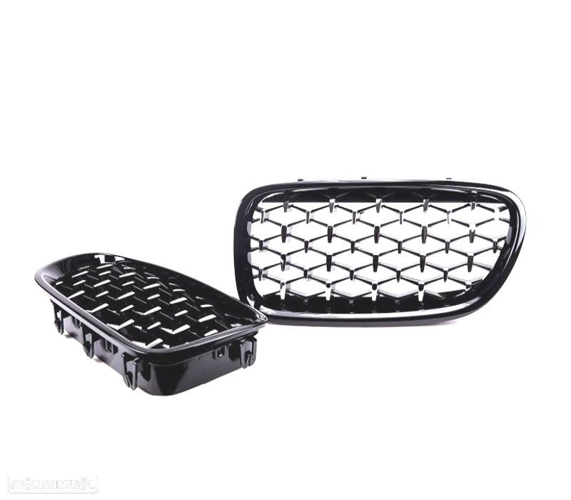 GRELHAS FRONTAIS BMW F10 F11 10-13 DIAMANTE NEGRO - 3