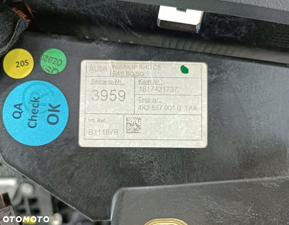 DESKA ROZDZIELCZA AUDI A7 C8 4K 4K2857001B UK - 9