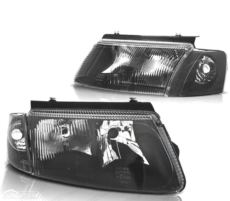 CONJUNTO DE FARÓIS VW PASSAT 3B PRETOS - 1
