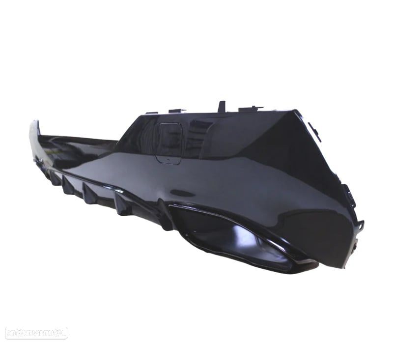 DIFUSOR BMW G22 21-23 LOOK M440 + PONTEIRAS DE ESCAPE PRETO BRILHANTE - 2