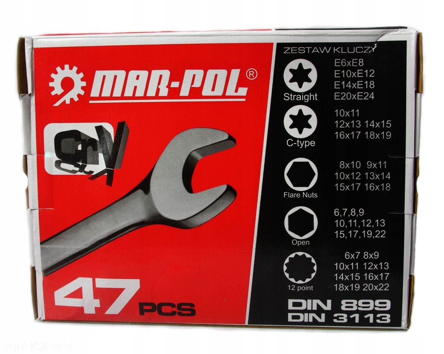 KLUCZE PŁASKO OCZKOWE 6-32 TORX TYP C GIĘTE ZESTAW KLUCZY 47sz NASADOWE - 9