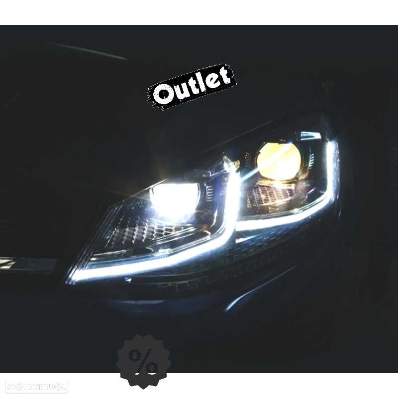R012837C3 FAROIS VOLKSWAGEN VW GOLF 7 12-17 DRL DINAMICOS PRETO LOOK 7.5 R LINE - 9