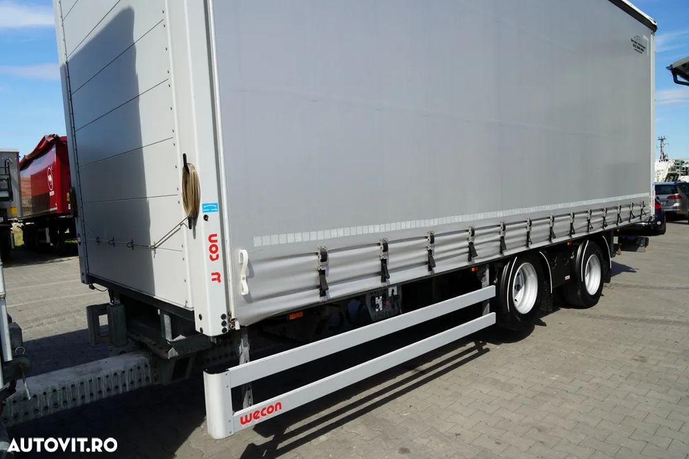 DAF XF 480 / CUPLAJ TANDEM / SSC / MEGA / PUNȚĂ RIDICATĂ / I-PARK COOL / ȘINGURI PENTRU STICLE / REMORCA WECON - 7,70 M / - 11