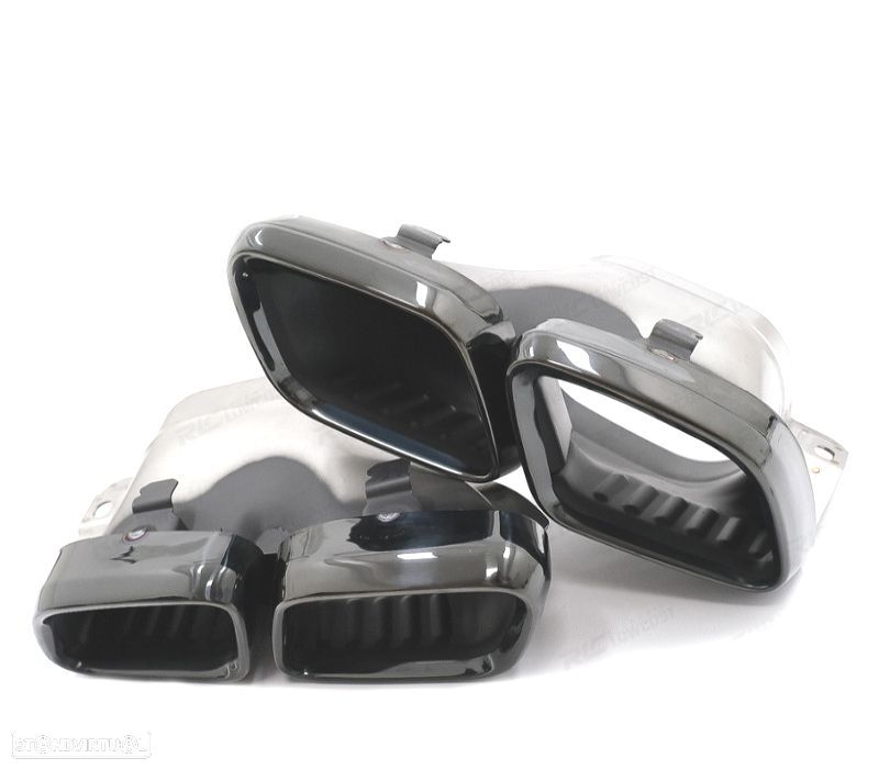 PONTEIRAS DE ESCAPE MERCEDES GLC W253 X253 C253 15-22 LOOK GLC63 PRETAS - 3