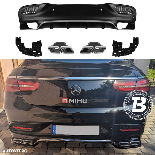 Difuzor Bara Spate cu Ornamente compatibil cu Mercedes GLE Coupe C292 AMG