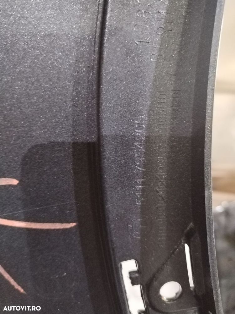 Bara fata BMW X1, F48, LCI, facelift, 2019, 2020, 2021, 2022, 2023, cod origine OE 51117954209. - 10