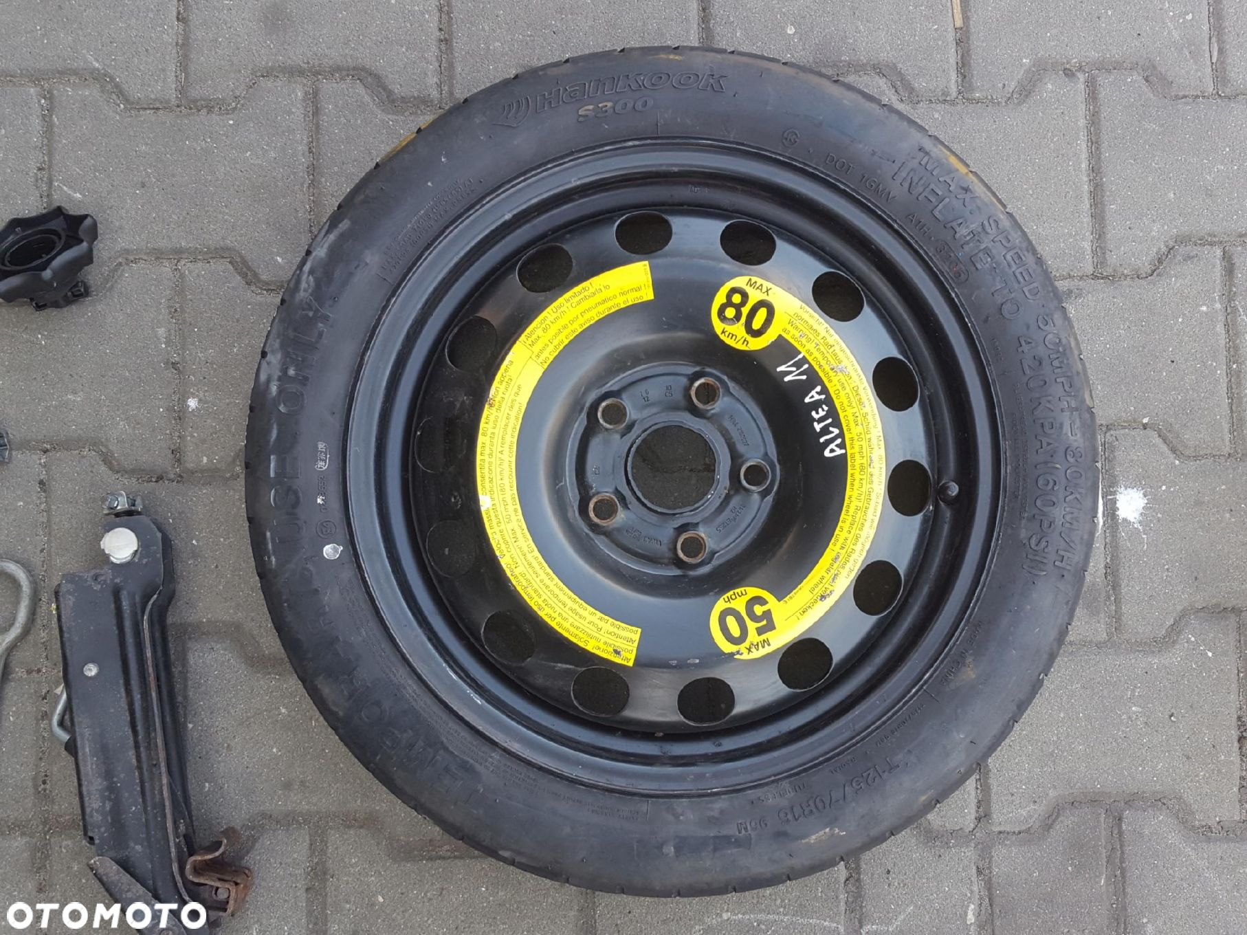 SEAT ALTEA LEON II A3 8P KOŁO DOJAZDOWE 16 5X112 LEWAREK - 3