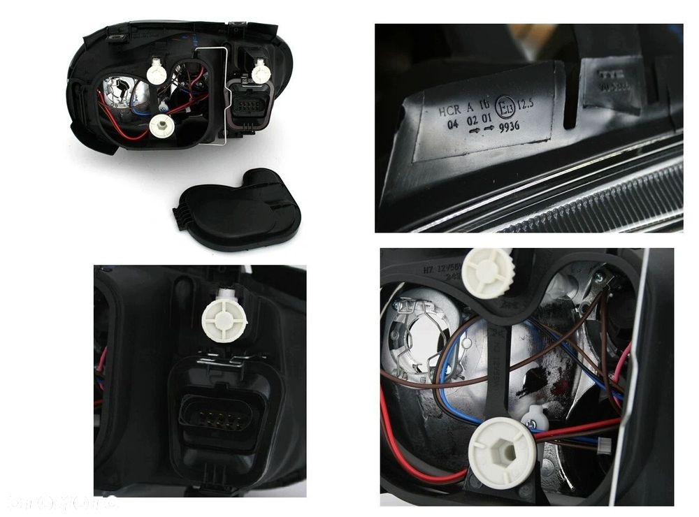 Reflektory Lampy kpl Tuning TYC Black Czarne h7 h1 h3 VW Golf IV 4 1j 98-04 - 3