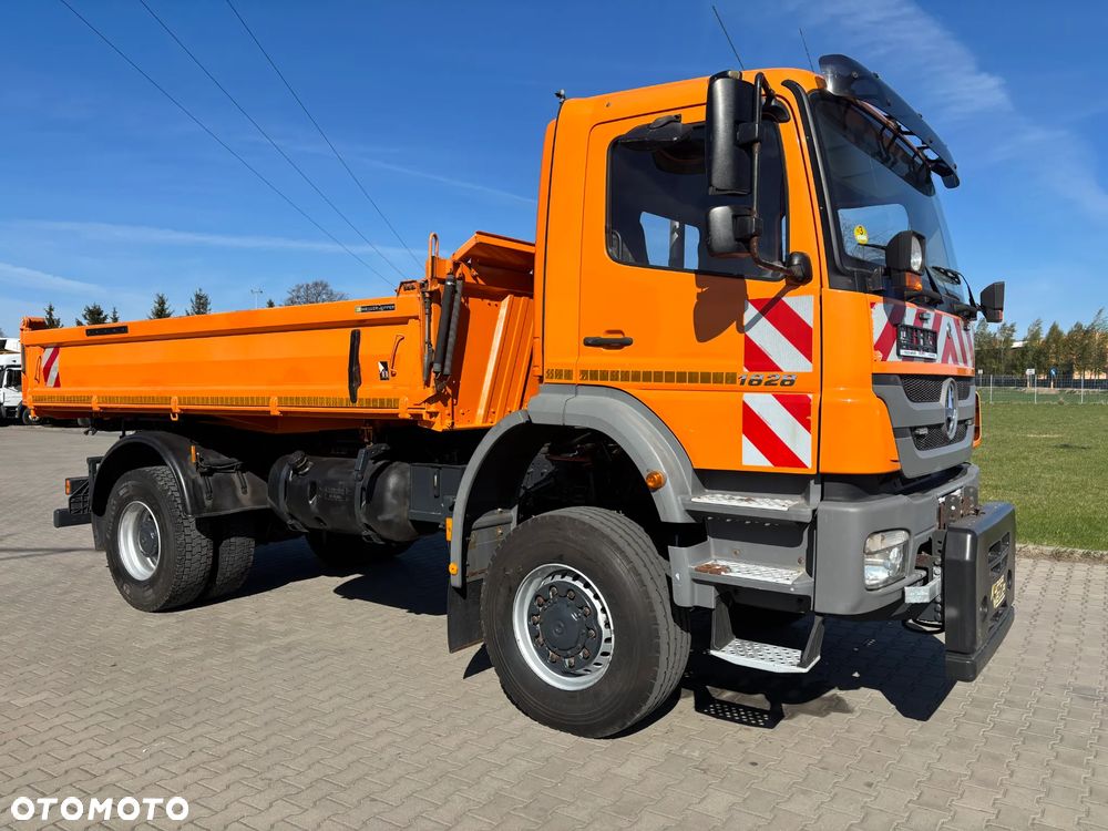Mercedes-Benz AXOR 1828 4x4 blokady, biegi terenowe, oryginalna wywrotka Meiller kiper , hydraulika do wywrotu , zawieszenie resor, czołownica do pługa, klimatyzacja , webasto , elektryka - 7