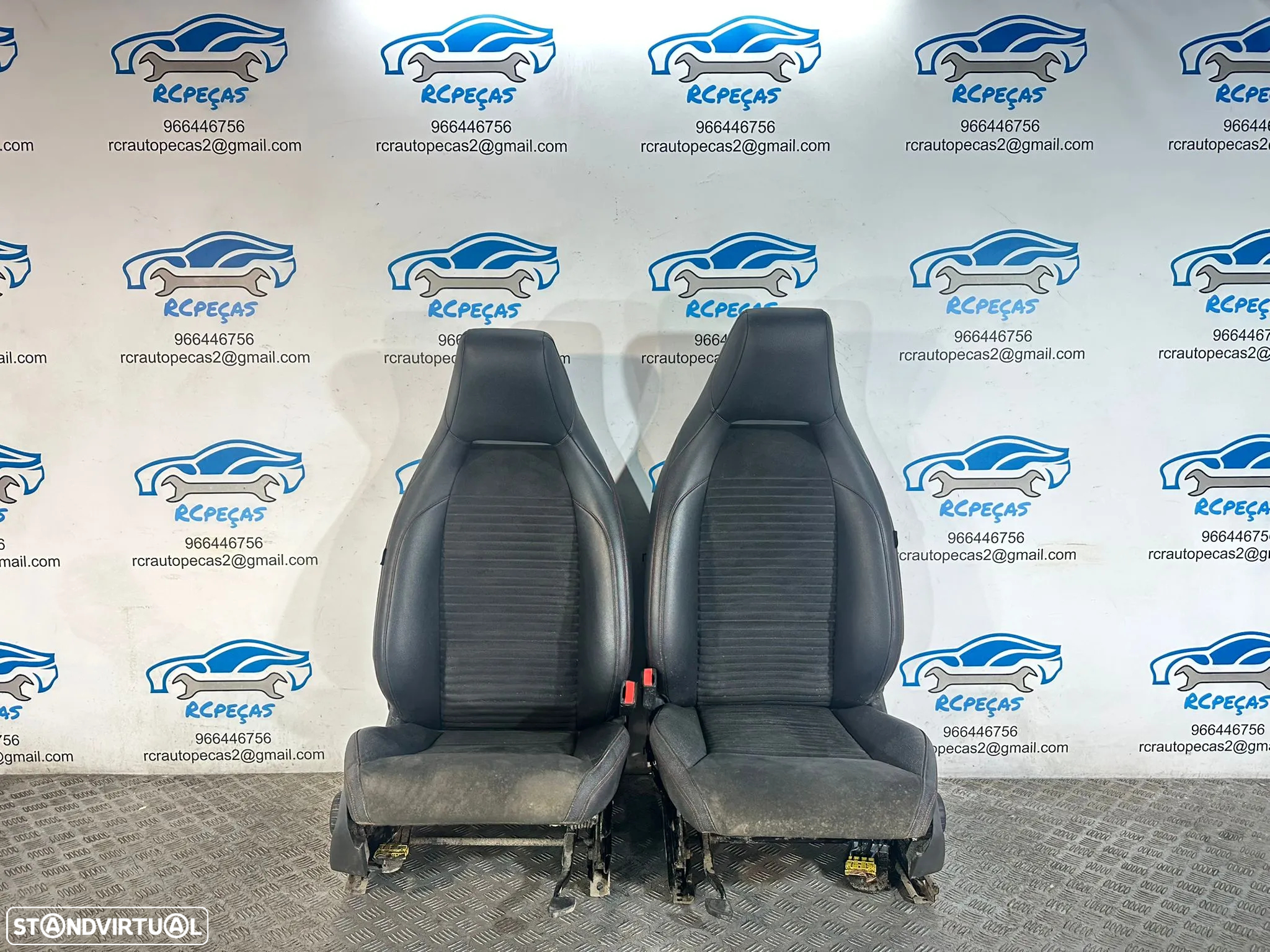 .Conjunto Bancos Pele Alcantra Frente Frontais Tras Traseiros Originais AMG Mercedes-Benz Classe A W176 2013–2018 - 5