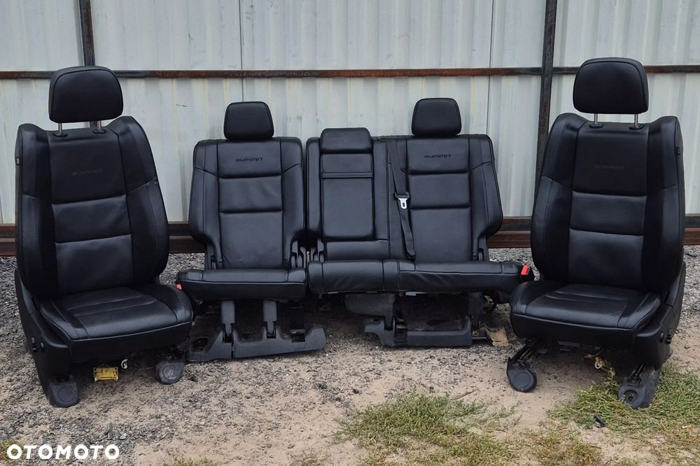 Siedzenia Fotele Przod Przednie Tył Kanapa CZARNE SUMMIT Jeep Grand Cherokee WK2 2014- - 1