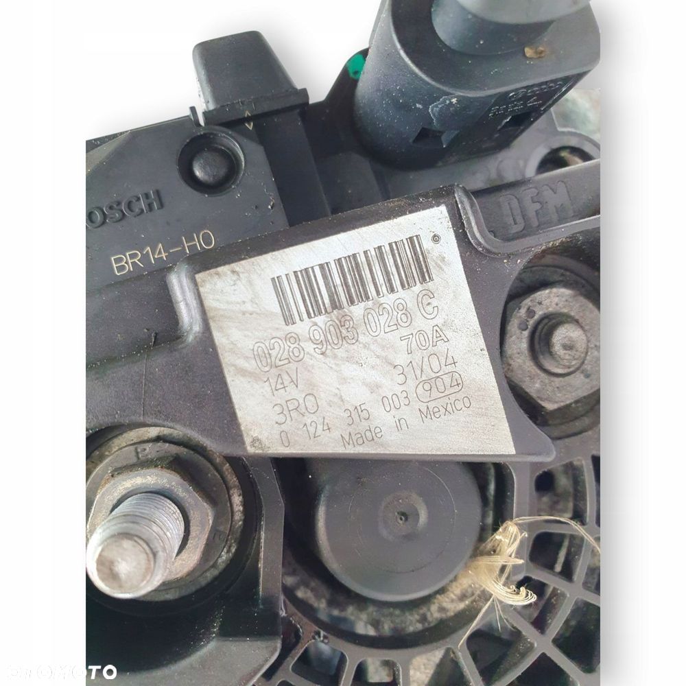 ALTERNATOR Volkswagen New Beetle 1.6 8V SR 0124315003 028903028C 70A - 8