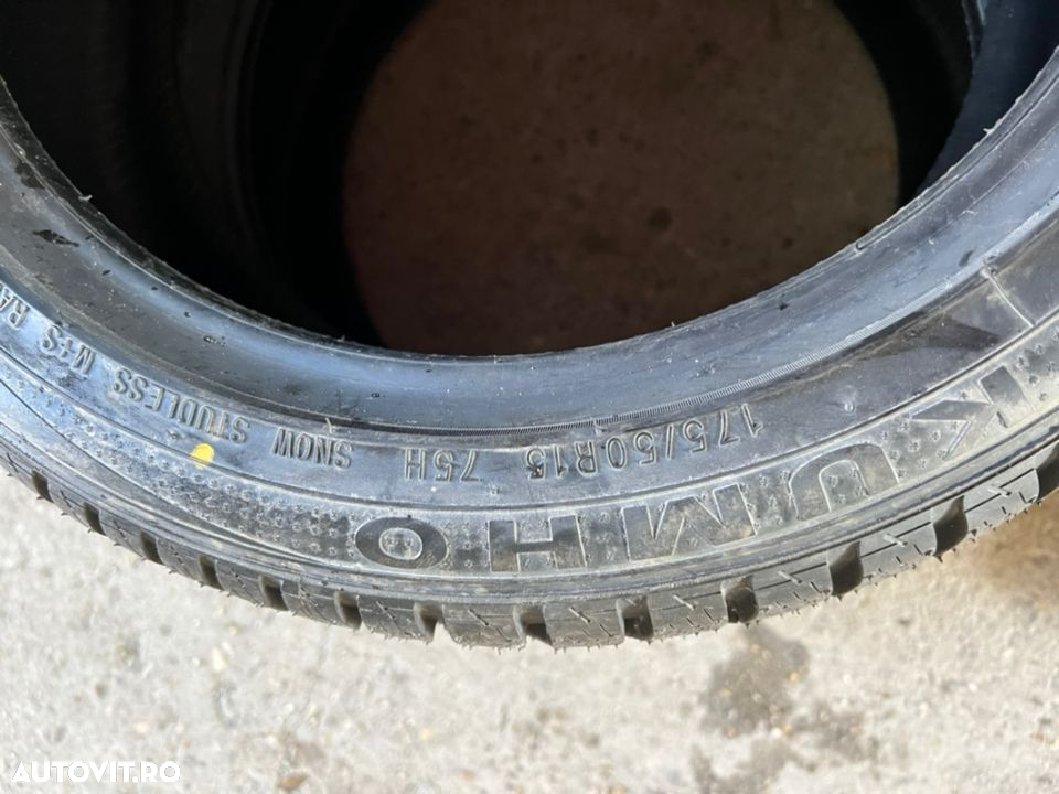 vând 2 anvelope 175/50/15 kumho de iarnă noi - 3