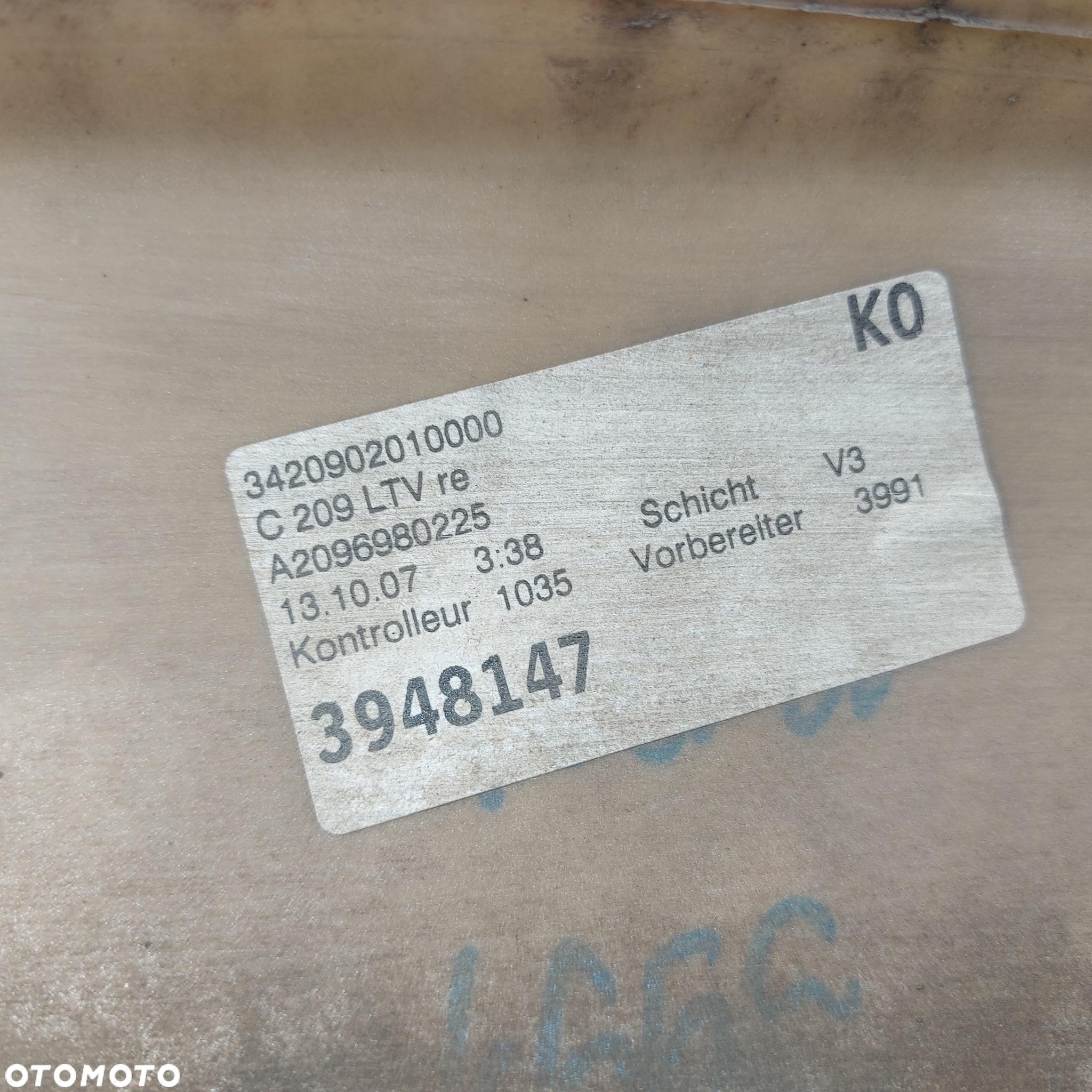 LISTWA PROGOWA AMG NAKLADKA PROGU PRAWA 775 LAK MERCEDES CLK W209 LIFT ORYGINAL DEMONTAZ 2096980225 - 7