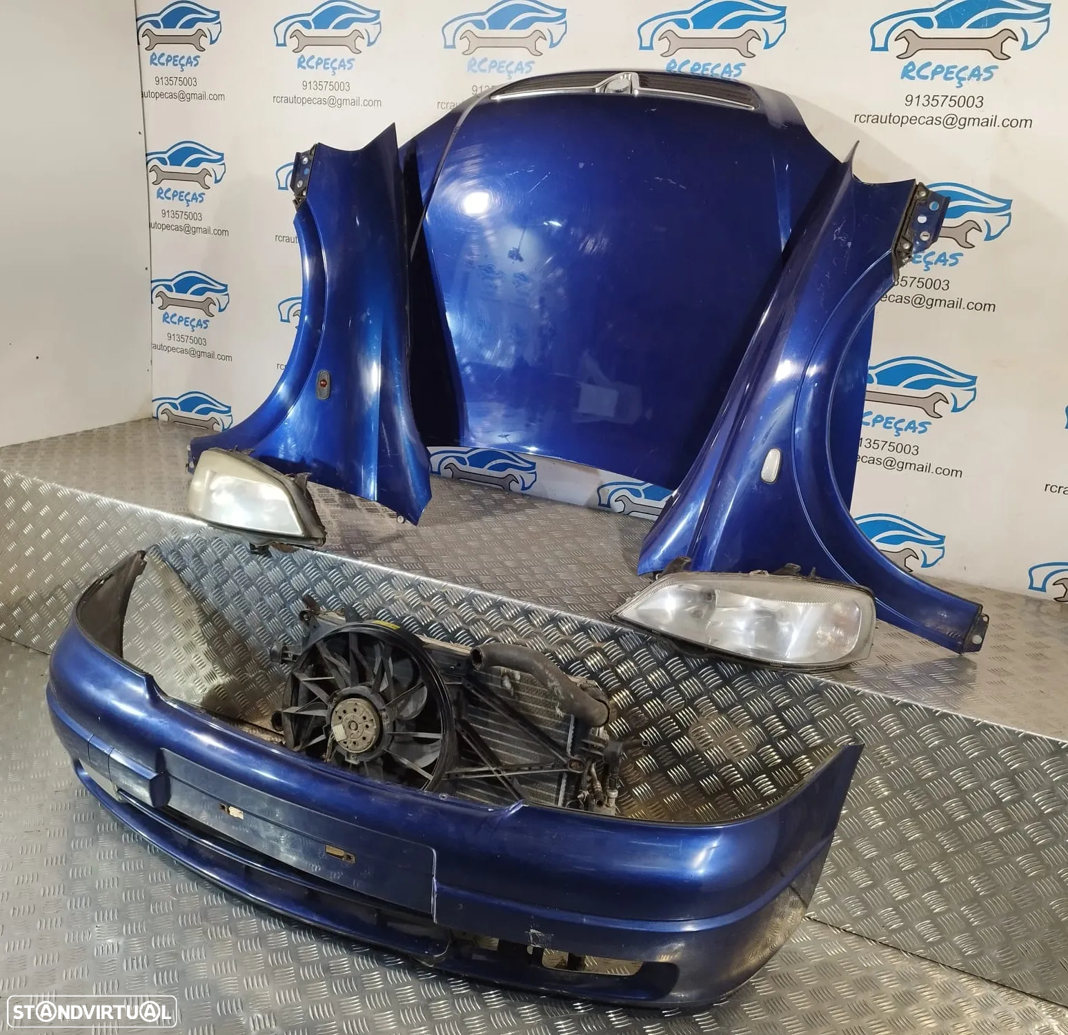FRENTE COMPLETA OPEL ASTRA G T98 CAPOT PARACHOQUES GUARDA-LAMAS OTICAS FRENTE FIBRA RADIADOR VENTILADOR REFORÇO - 4
