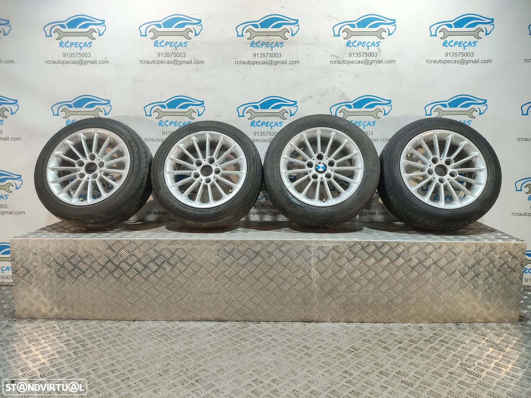 - Conjunto Jantes 16 Originais BMW Serie 5 E39 7J ET20 5x120 - 12
