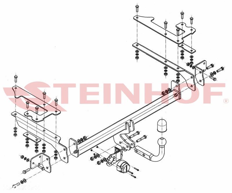 Hak Holowniczy + WIĄZKA 7PIN do Honda Civic 5 drzwi od 2000 do 2005 - 2