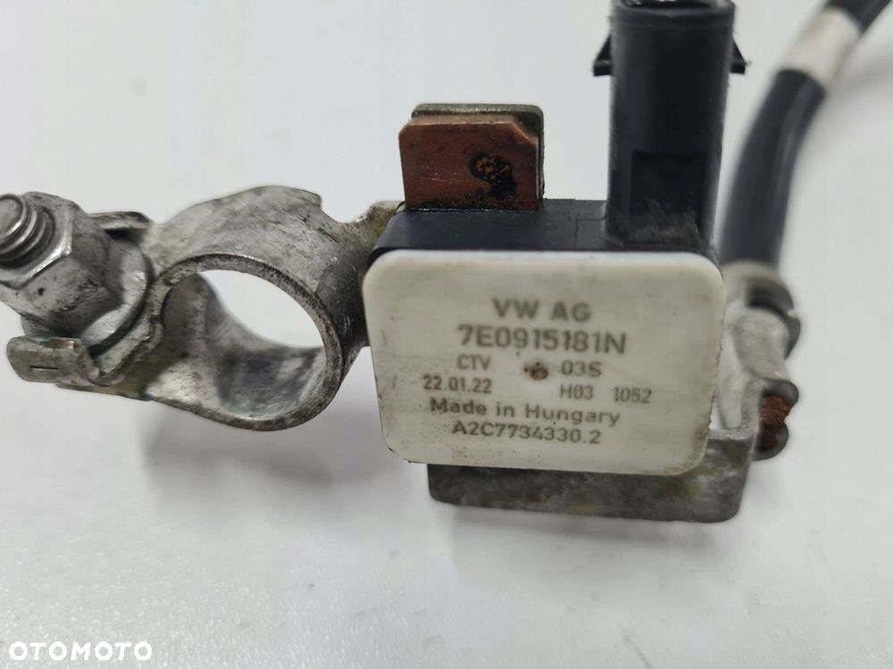 VW T6.1 klema przewód akumulatora masowy MINUS 7E0915181N - 1
