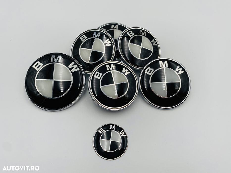 Set Embleme BMW negru/alb 7 bucati - 4