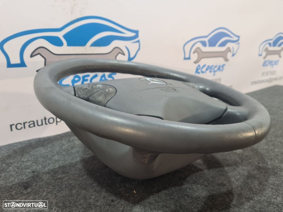 VOLANTE GUIADOR COMPLETO MERCEDES BENZ CLASS C W203 A2034600903 2034600903 PELE AIRBAG COMANDOS MULTIFUNÇÕES CONTROLO - 2