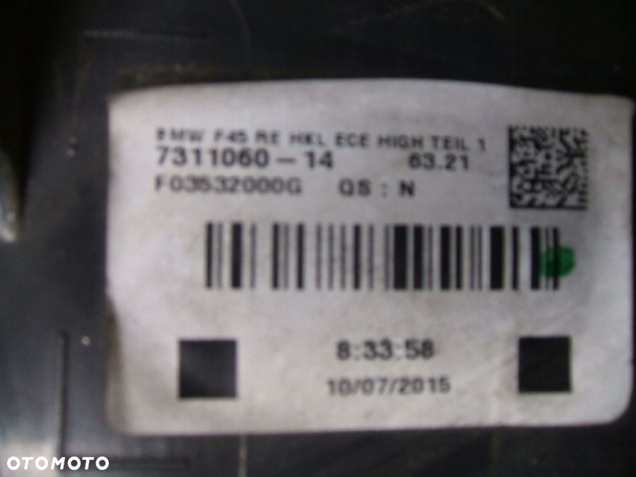 BMW 2 F45 F46 LAMPA TYŁ TYLNA PRAWA 7311060-14 LEWA 7311059-14 - 6