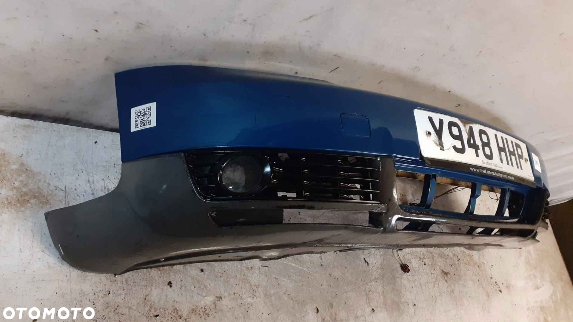 ^ ZDERZAK PRZÓD PRZEDNI AUDI A4 B6 LZ5W NIEBIESKI BŁĘKITNY HALOGENY DO MALOWANIA ! - 4