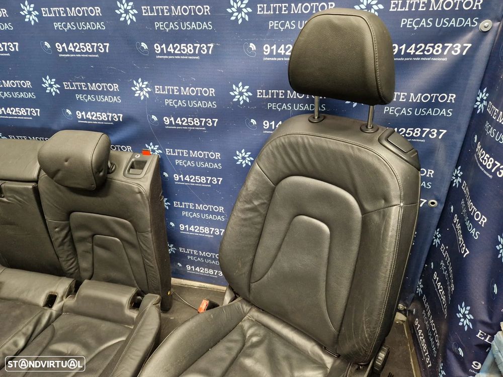 Jogo de bancos usados AUDI A5 8T COUPE PELE PRETOS - 7