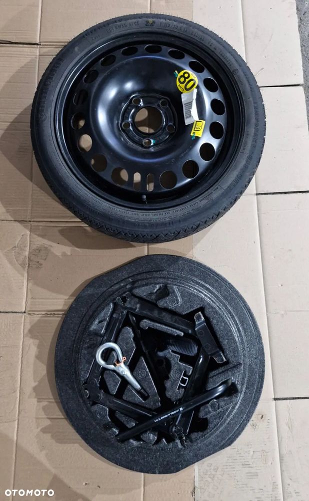 Koło dojazdowe zestaw lewarek klucz Opel Meriva B II 5x110 benzyna - 1