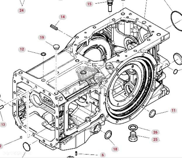 Massey Ferguson 7516 Obudowa Centralna Przekładni CZĘŚCI - 1