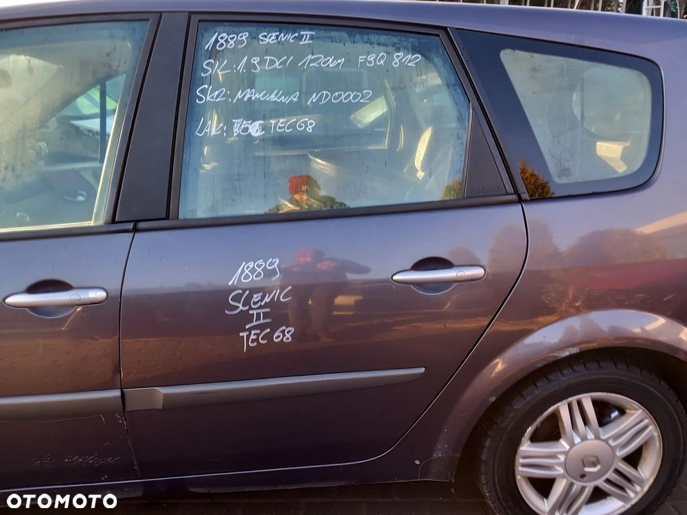 RENAULT SCENIC II DRZWI LEWE TYLNE LEWY TYŁ KOLOR: TEC68 - 1