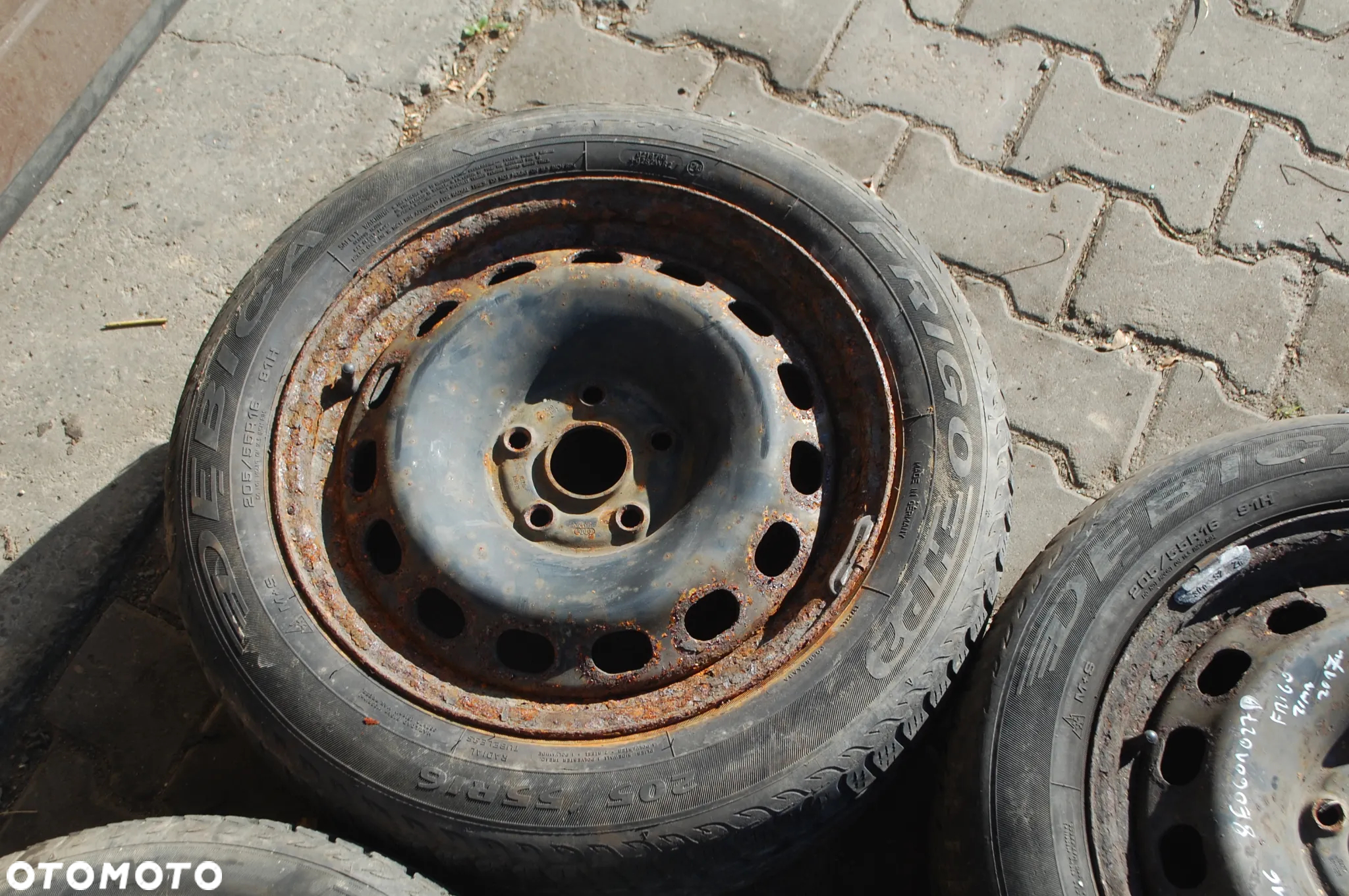 FELGI STALOWE + OPONY ZIMOWE 8E0601027D AUDI A4 5X112 ET42 6.5J 205/55R16 OPONY ZIMOWE FRIGO - 6