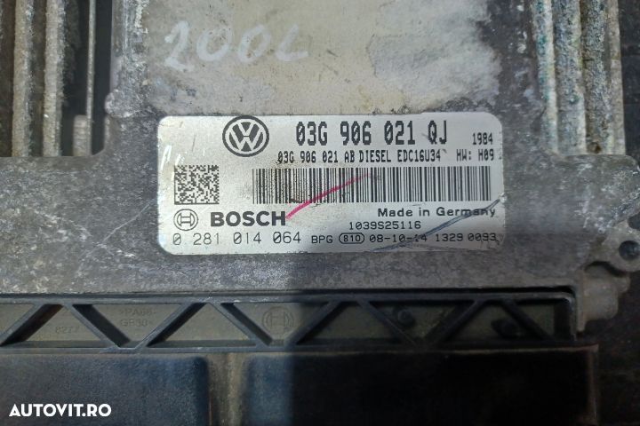 Calculator motor ECU 03G906021QJ 0281014064 - 1.9 BLS 03G906021QJ 028 - 3