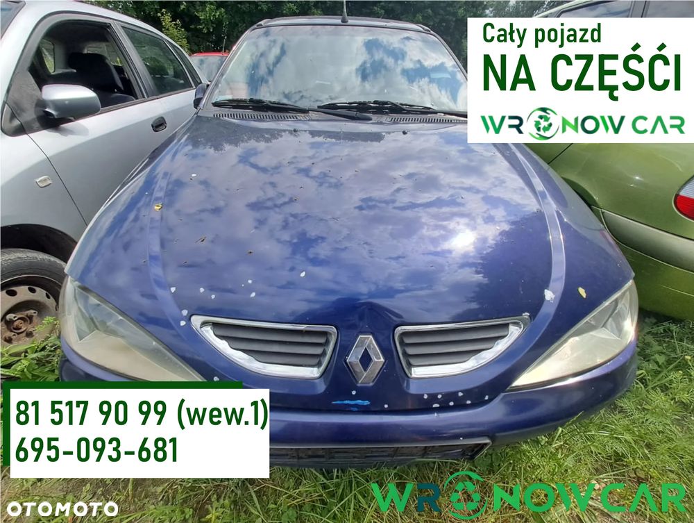 Renault Megane I FL (99-02r.) 1.9 DTI 80KM. Silnik F9Q 744 Skrzynia JB3 972 . Cały na części. GWARANCJA !!! Przód Tył Zestaw Komplet Drzwi Klapa Zderzak Błotnik Maska Grill Atrapa Szyba Pas Lampa Lusterko Boczki Fotel Kanapa Kokpit Deska Rozdzielcza Przełącznik Włącznik Sterownik Przewody Wiązka Instalacja Moduł Komputer Czujnik Listwa Pompa Alternator Wtryski Głowica Rozrusznik Kompresor Sprzęgło Dwumas Silnik Skrzynia ABS Klimatyzacji Paliwa Wspomagania Kolektor Turbina Przepustnica Zawór Chłodnica Koło Hak Belka Sanki Zawieszenie Mcpherson Półoś Amortyzator Wydech Tłumik Zacisk Most - 1