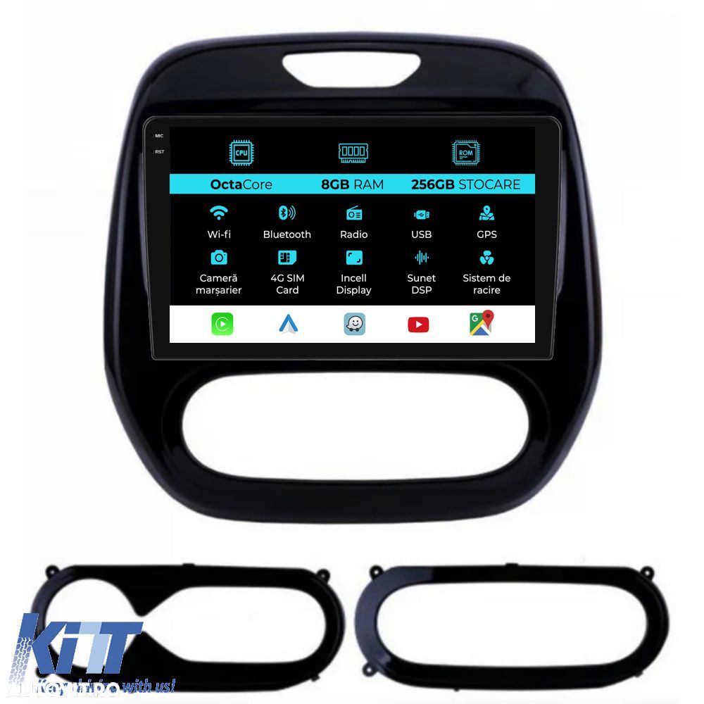 Navigatie Dedicata Renault Captur (2013-2020), 9Inch, 8Gb Ram, 256Gb S - 1