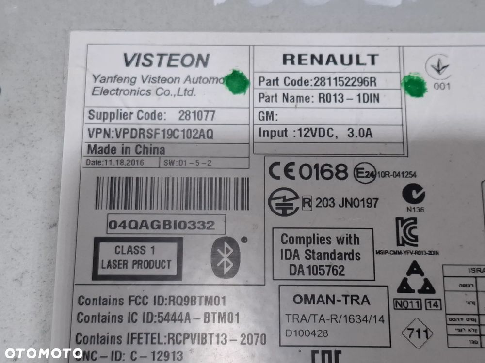 Radio Renault Master III 2018 rok nr 281152296R - 3