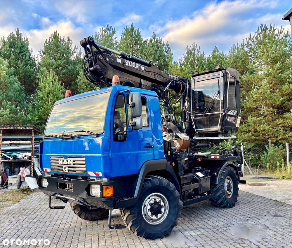 MAN 4x4 dźwig z kabiną do drewna energetyki wiertnica SPROWADZONY - 3