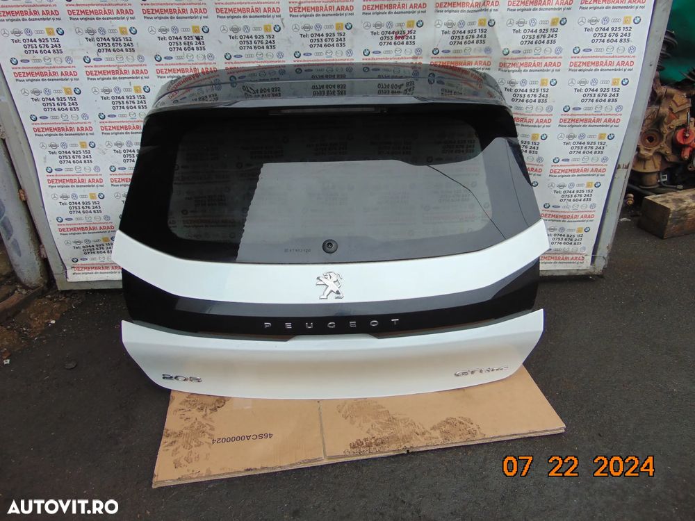 Haion Peugeot 208 dupa 2019 haion cu luneta peugeot 208 eleron haion - 2