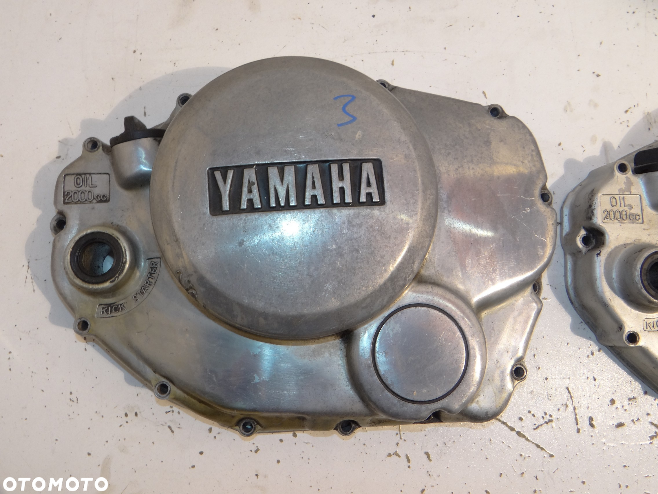Yamaha XS 360 400 2A2 pokrywa dekiel silnika sprzęgła zębatki łańcucha rozrusznika obudowa filtra oleju Y1259 - 5
