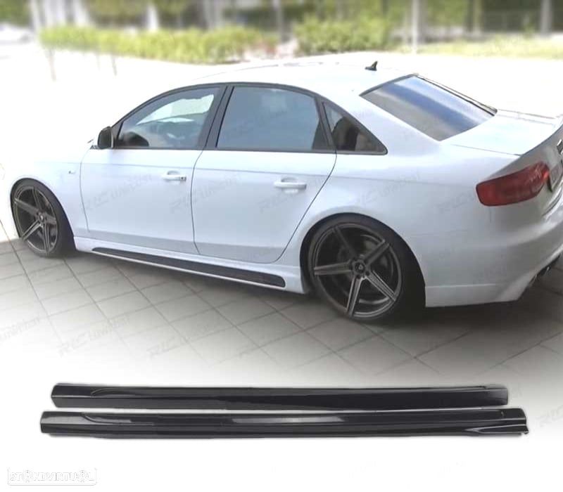 EMBALADEIRAS LATERAIS AUDI A4 B8 SEDAN AVANT 08-15 LOOK SPORT - 1
