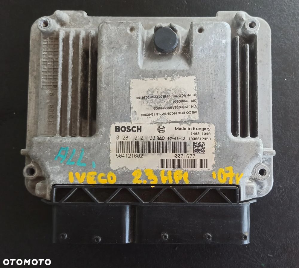 Iveco Daily Sterownik Komputer Silnika 2.3 HPI 2007r 504121602 - 1