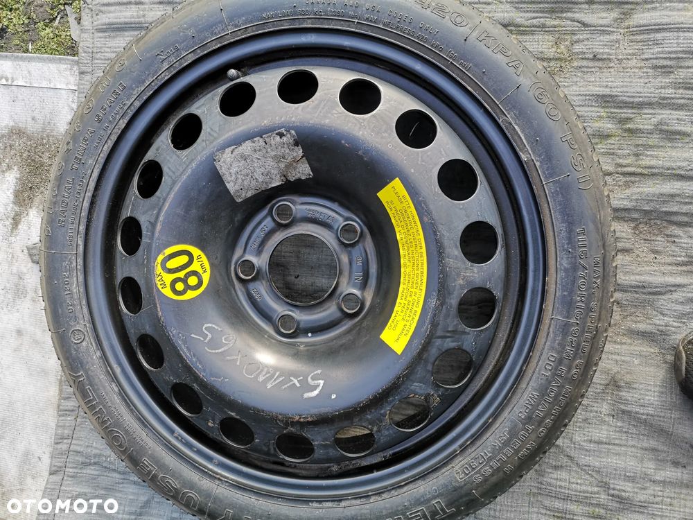 Dojazdówka Koło Dojazdowe Dojazd Alfa Romeo, Audi, BMW, Citroen, Fiat, Ford, Hyundai, Jaguar, Kia, Lancia, Mazda, MCC, Mitsubishi, Opel, Peugeot, Saab, Seat, Skoda, VW, Volvo - 8