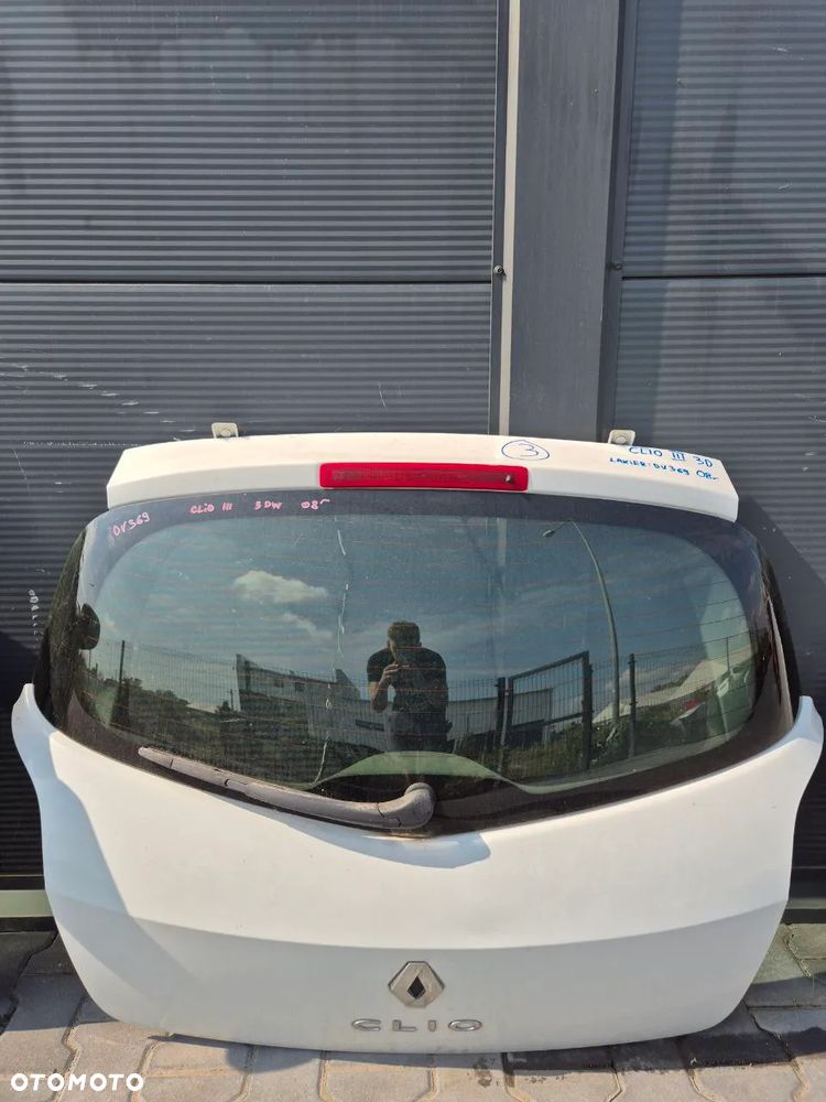 RENAULT CLIO III 3D DRZWI / KLAPA BAGAŻNIKA / MASKA ( BIAŁE BIAŁY DV369 ) - 4
