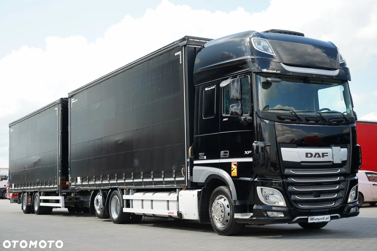 DAF XF 480 / ZESTAW TANDEM / 120 M3 / PRZEJAZDOWY / KLIMA POSTOJOWA / 2019 ROK / PO KONTRAKCIE SERWISOWYM - 4