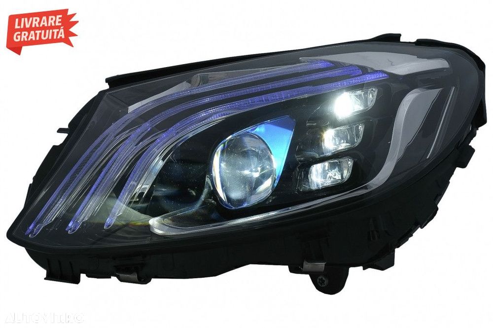Faruri Full LED Mercedes C-Class W205 S205 (2014-2020) LHD W222 Design - 6