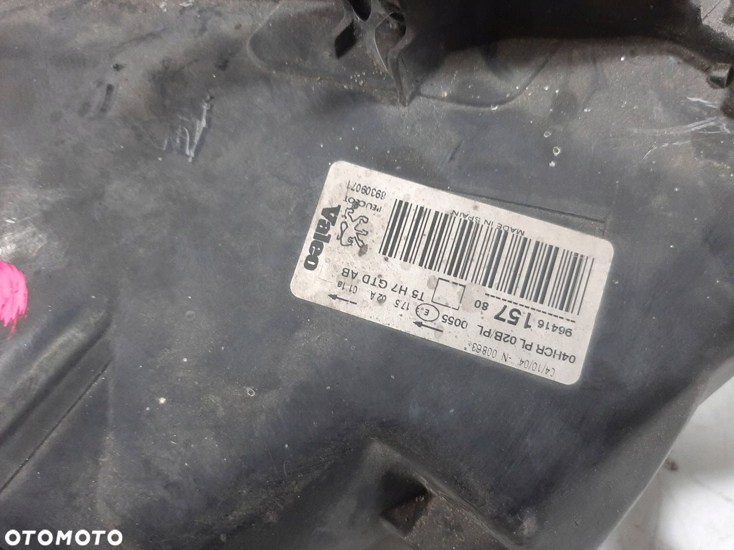 PEUGEOT 307 1.6HDI 3D 04R LAMPA LEWY PRZOD VALEO 9641615780 - 9