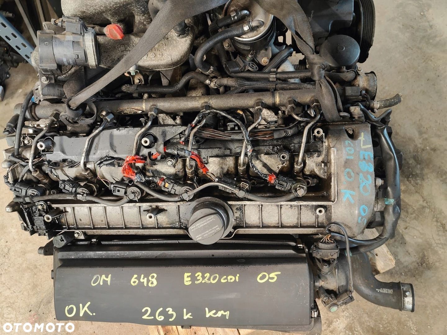 Mercedes om648.961 3.2 diesel r6 2005r z e klasy w211 SILNIK KOMPLETNY - 1