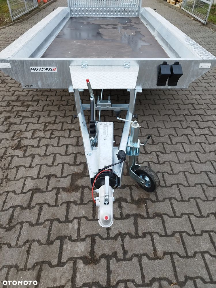 Wiola Przyczepa Wiola B3540 MAX TRAP 390x188 3 osie DMC 3500kg mocna spawana rama minikoparka walec - 10