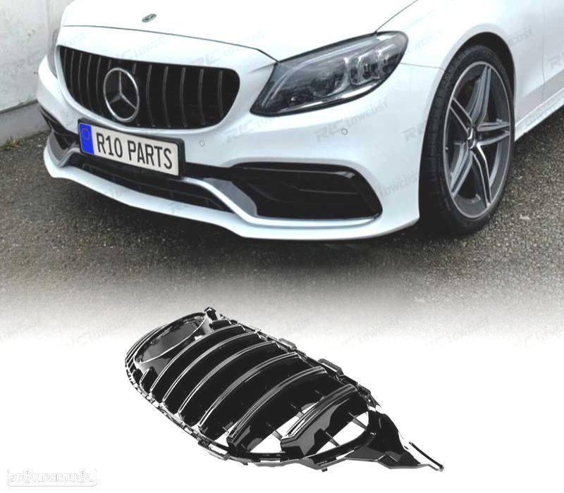 GRELHA FRONTAL MERCEDES W205 LOOK GT-R PRETO - 2
